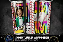 Add Photo Tie Dye Baseball Mom Tumbler Design, Baseball Mom Product Image 1