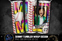 Add Photo Tie Dye Baseball Mom Tumbler Design, Baseball Mom Product Image 2