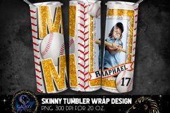 Add Photo Yellow Baseball Mom Tumbler Design, Baseball Mom Product Image 2