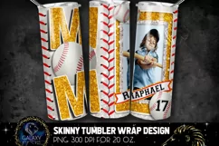 Add Photo Yellow Baseball Mom Tumbler Design, Baseball Mom Product Image 2