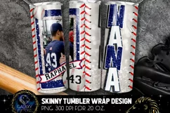 Add Photo Blue Baseball Nana Tumbler Design, Baseball Nana Product Image 1