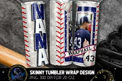 Add Photo Blue Baseball Nana Tumbler Design, Baseball Nana Product Image 2