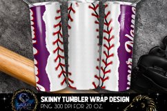 Add Tex Baseball Tumbler Sublimation, Purple Baseball Product Image 2