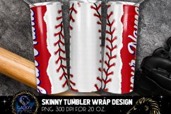 Add Tex Baseball Tumbler Sublimation, Red Baseball Product Image 2