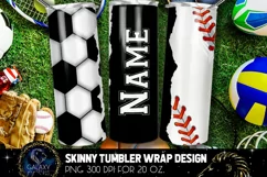 Baseball & Soccer Tumbler, Baseball Soccer Tumbler Product Image 1