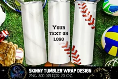Baseball & Volleyball Tumbler, Baseball Volleyball Tumbler Product Image 1