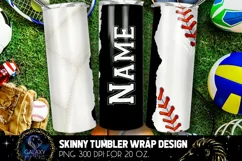 Baseball & Volleyball Tumbler, Baseball Volleyball Tumbler Product Image 1