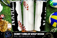 Baseball & Volleyball Tumbler, Baseball Volleyball Tumbler Product Image 2