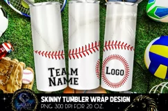 Baseball & Volleyball Tumbler, Baseball Volleyball Tumbler Product Image 1