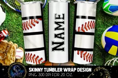Baseball & Volleyball Tumbler, Baseball Volleyball Tumbler Product Image 1
