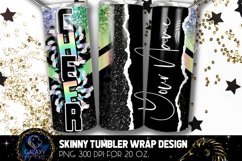 Add Name Cheer Tumbler Sublimation Design, Iridescent Cheer Product Image 2