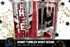 Add Photo Cheer Tumbler Sublimation, Maroon Cheerleader Product Image 2