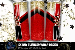 Cheer Mom Tumbler Sublimation, Red White Gold Cheer Mom Product Image 2