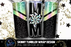Cheer Mom Tumbler Sublimation, Iridescent Black Cheer Mom Product Image 1