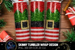 Glitter Elf Tumbler Design, Christmas Tumbler Design Product Image 1