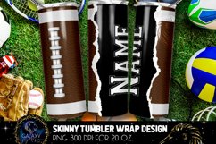 Add Text Football Ball Tumbler Sublimation Design PNG Product Image 2