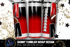 Football Mom Tumbler Sublimation, Red Black Football Mom Product Image 2