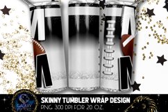 Football Mom Tumbler Sublimation, White Black Football Mom Product Image 2