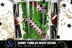 Football Mom Tumbler Sublimation, Black Glitter Football Product Image 2