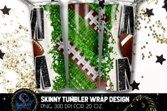 Football Mom Tumbler Sublimation, Black Glitter Football Product Image 2
