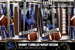 Add Photo Blue Football Mom Tumbler Design, Football Mom Product Image 2