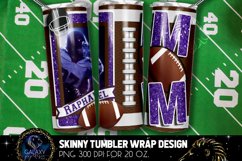 Add Photo Purple Football Mom Tumbler Design, Football Mom Product Image 1