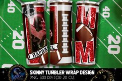 Add Photo Red Football Mom Tumbler Design, Football Mom Product Image 1