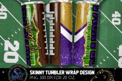 Football Cheer Grandma Tumbler Sublimation, Purple Gold Product Image 2