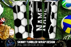 Add Text Soccer Ball Tumbler Sublimation Design PNG Product Image 2