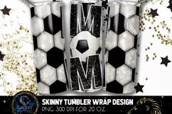 Black Soccer Mom Tumbler Design, Soccer Mom Sublimation Product Image 1