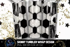 Black Soccer Mom Tumbler Design, Soccer Mom Sublimation Product Image 2
