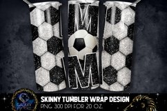 Black Glitter Soccer Mom Tumbler Design, Soccer Mom Product Image 1