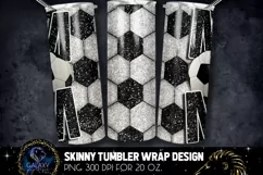 Black Glitter Soccer Mom Tumbler Design, Soccer Mom Product Image 2