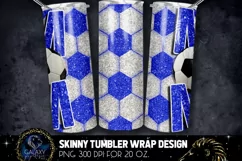 Blue Glitter Soccer Mom Tumbler Design, Soccer Mom Product Image 2