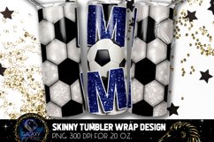 Blue Soccer Mom Tumbler Design, Soccer Mom Sublimation Product Image 1