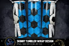 Blue Glitter Soccer Mom Tumbler Design, Soccer Mom Product Image 2