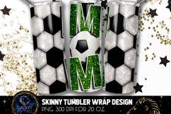 Green Soccer Mom Tumbler Design, Soccer Mom Sublimation Product Image 1