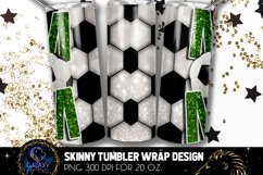 Green Soccer Mom Tumbler Design, Soccer Mom Sublimation Product Image 2