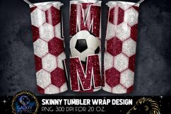 Maroon Glitter Soccer Mom Tumbler Design, Soccer Mom Product Image 1
