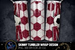 Maroon Glitter Soccer Mom Tumbler Design, Soccer Mom Product Image 2
