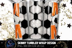 Orange Soccer Mom Tumbler Design, Soccer Mom Sublimation Product Image 2