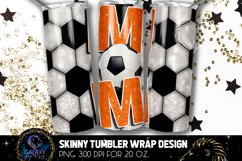 Orange Soccer Mom Tumbler Design, Soccer Mom Sublimation Product Image 1