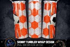 Orange Glitter Soccer Mom Tumbler Design, Soccer Mom Product Image 2