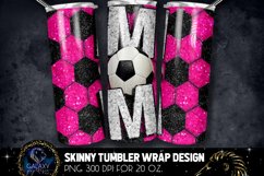 Pink Glitter Soccer Mom Tumbler Design, Soccer Mom Product Image 1
