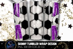 Purple Soccer Mom Tumbler Design, Soccer Mom Sublimation Product Image 2