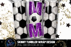 Purple Soccer Mom Tumbler Design, Soccer Mom Sublimation Product Image 1