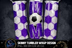 Purple Glitter Soccer Mom Tumbler Design, Soccer Mom Product Image 1