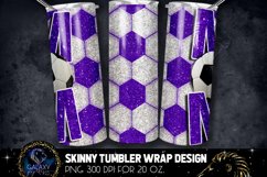 Purple Glitter Soccer Mom Tumbler Design, Soccer Mom Product Image 2