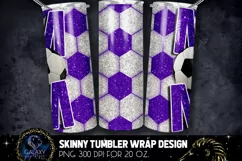 Purple Glitter Soccer Mom Tumbler Design, Soccer Mom Product Image 2