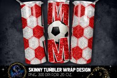 Red Glitter Soccer Mom Tumbler Design, Soccer Mom Product Image 1